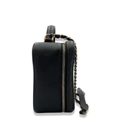 CHANEL BLACK LARGE VANITY BAG