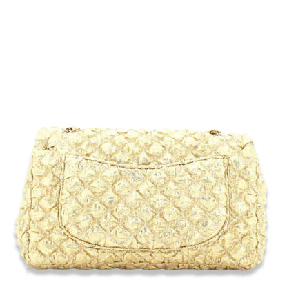 CHANEL GOLD PADDED BIJOUX DOUBLE FLAP SMALL BAG