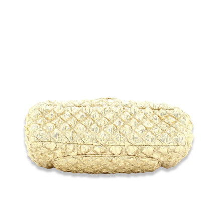CHANEL GOLD PADDED BIJOUX DOUBLE FLAP SMALL BAG