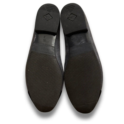 CHANEL GREY BALLERINAS