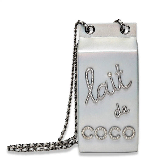 CHANEL IRIDESCENT SILVER GOATSKIN BAG