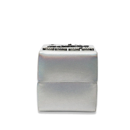 CHANEL IRIDESCENT SILVER GOATSKIN BAG