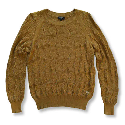 CHANEL GOLD KNITTED SWEATER