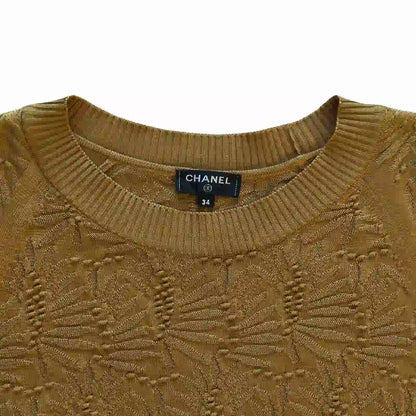CHANEL GOLD KNITTED SWEATER