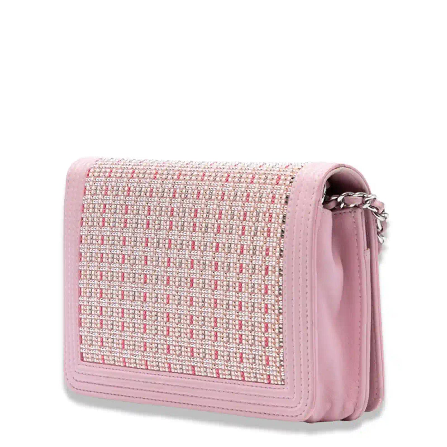 CHANEL PINK CRYSTAL BOY WOC BAG