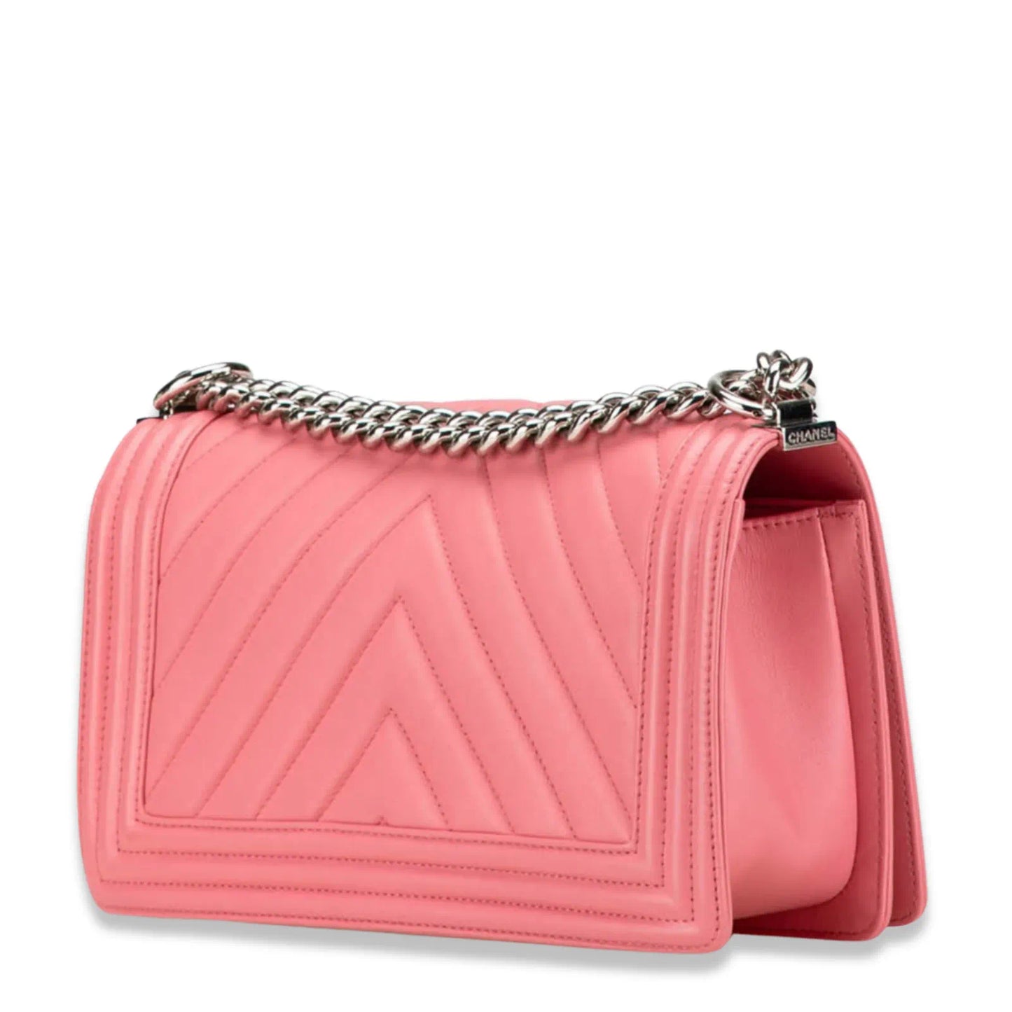 CHANEL PINK MEDIUM BOY FLAP BAG