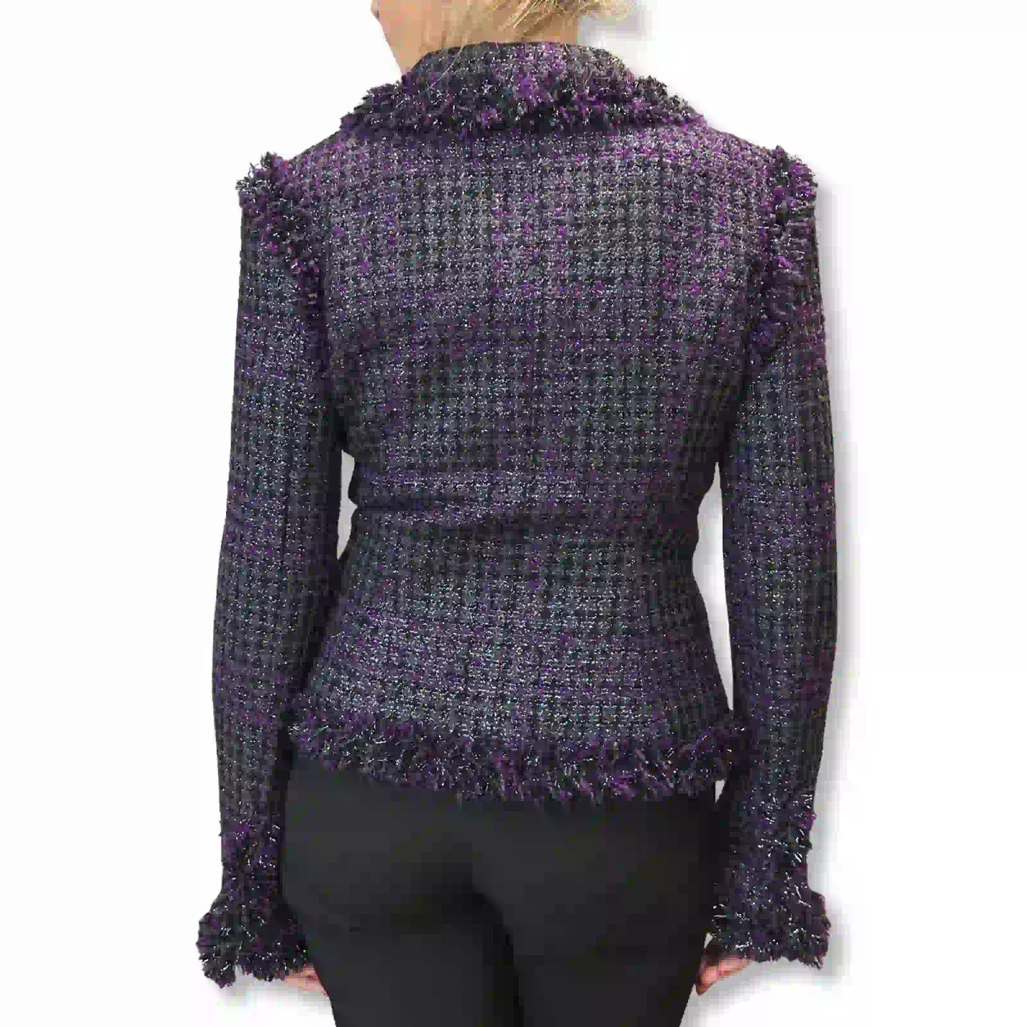 CHANEL PURPLE TWEED BLAZER