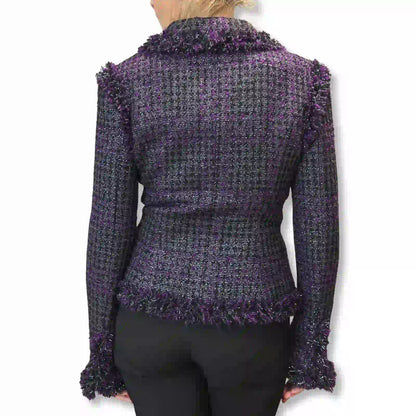 CHANEL PURPLE TWEED BLAZER