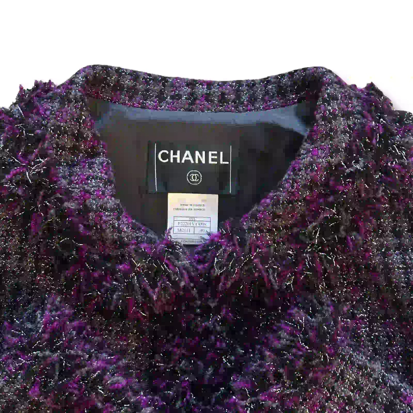 CHANEL PURPLE TWEED BLAZER