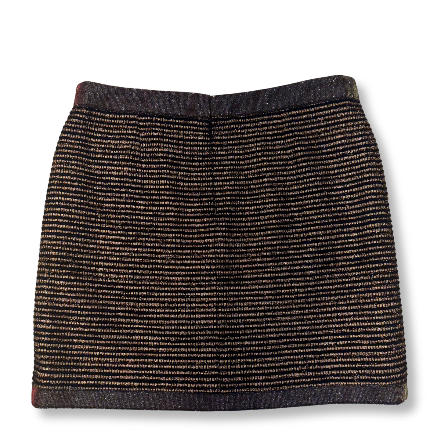 CHANEL TWEED BLACK MIDI SKIRT