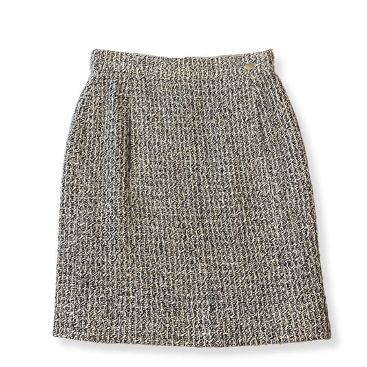 CHANEL TWEED BLUE MIDI SKIRT
