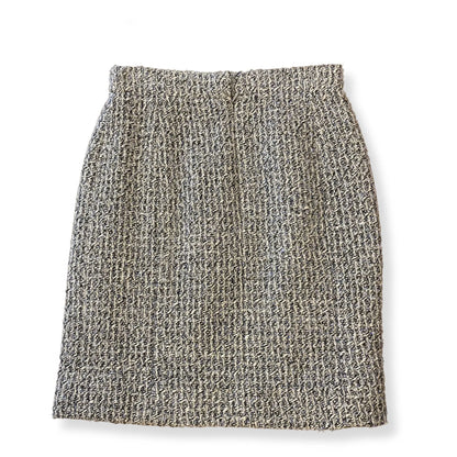 CHANEL TWEED BLUE MIDI SKIRT