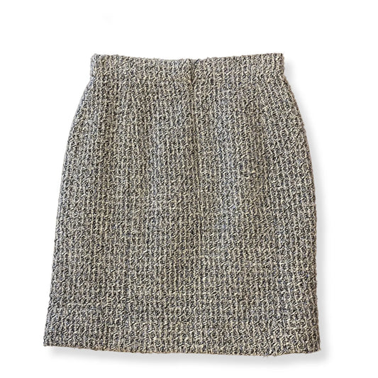 CHANEL TWEED BLUE MIDI SKIRT