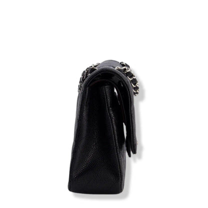 CHANEL BLACK MEDIUM VINTAGE CLASSIC FLAP BAG