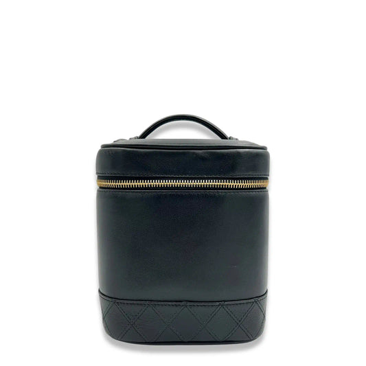 CHANEL BLACK VINTAGE VANITY BAG