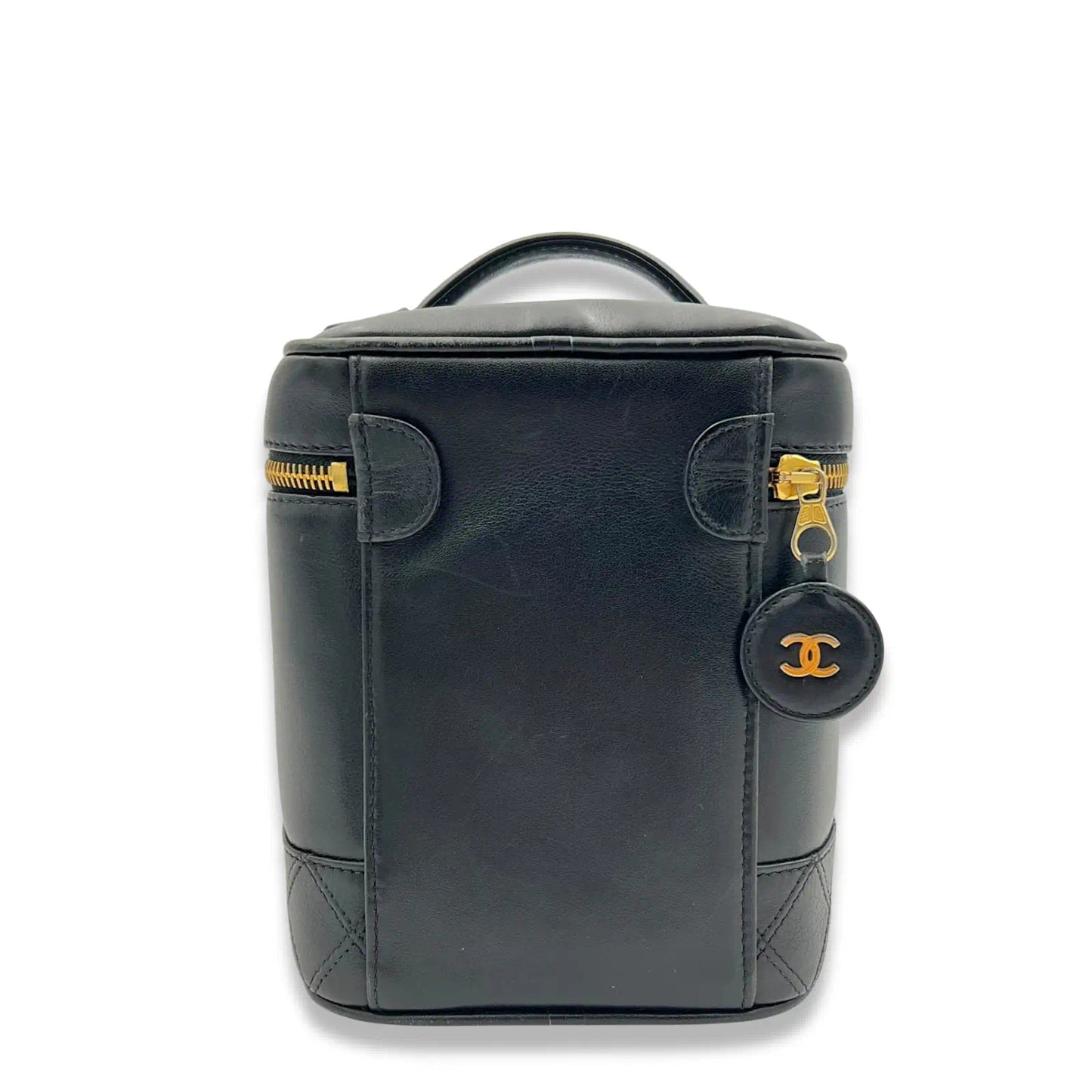 CHANEL BLACK VINTAGE VANITY BAG