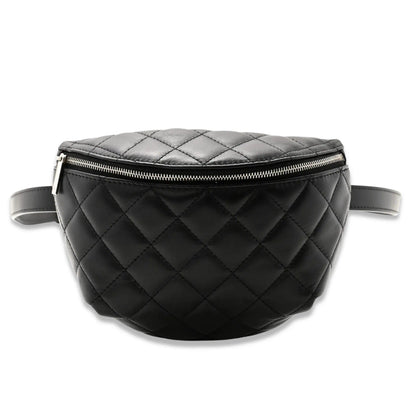 CHANEL WAIST QUILTED BLACK BAG