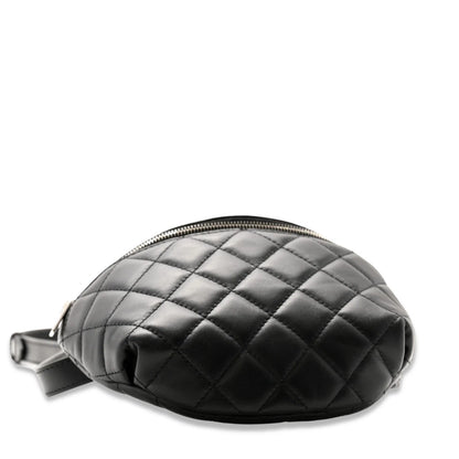 CHANEL WAIST QUILTED BLACK BAG