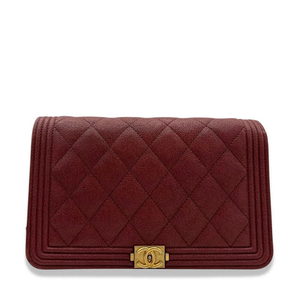 CHANEL RED WALLET ON CHAIN BAG