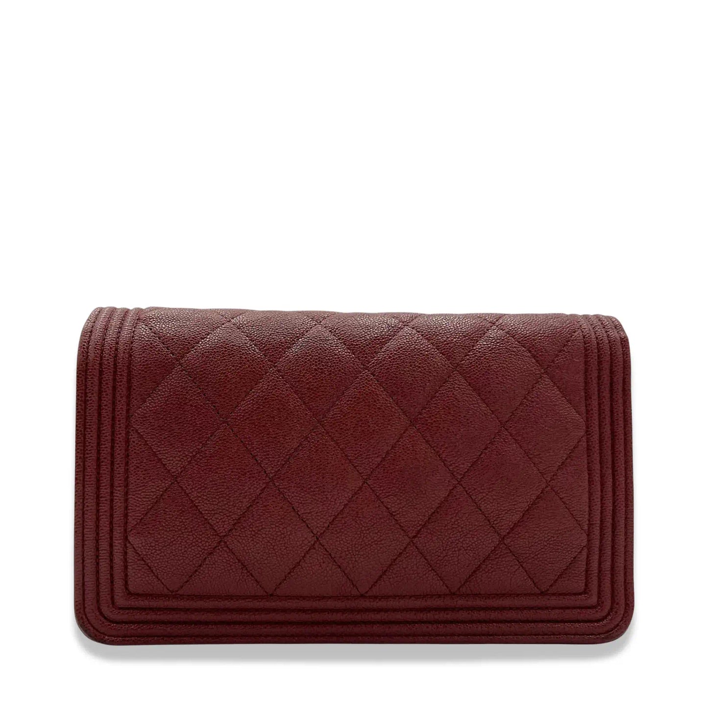 CHANEL RED WALLET ON CHAIN BAG