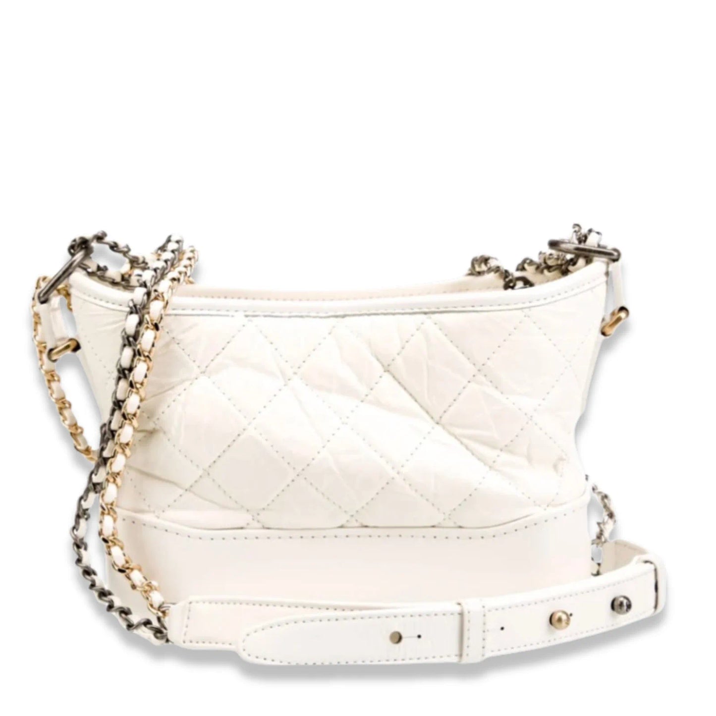 CHANEL WHITE SMALL GABRIELLE HOBO BAG