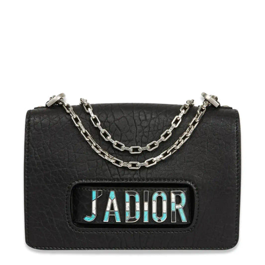 DIOR BLACK J'ADIOR FLAP BAG