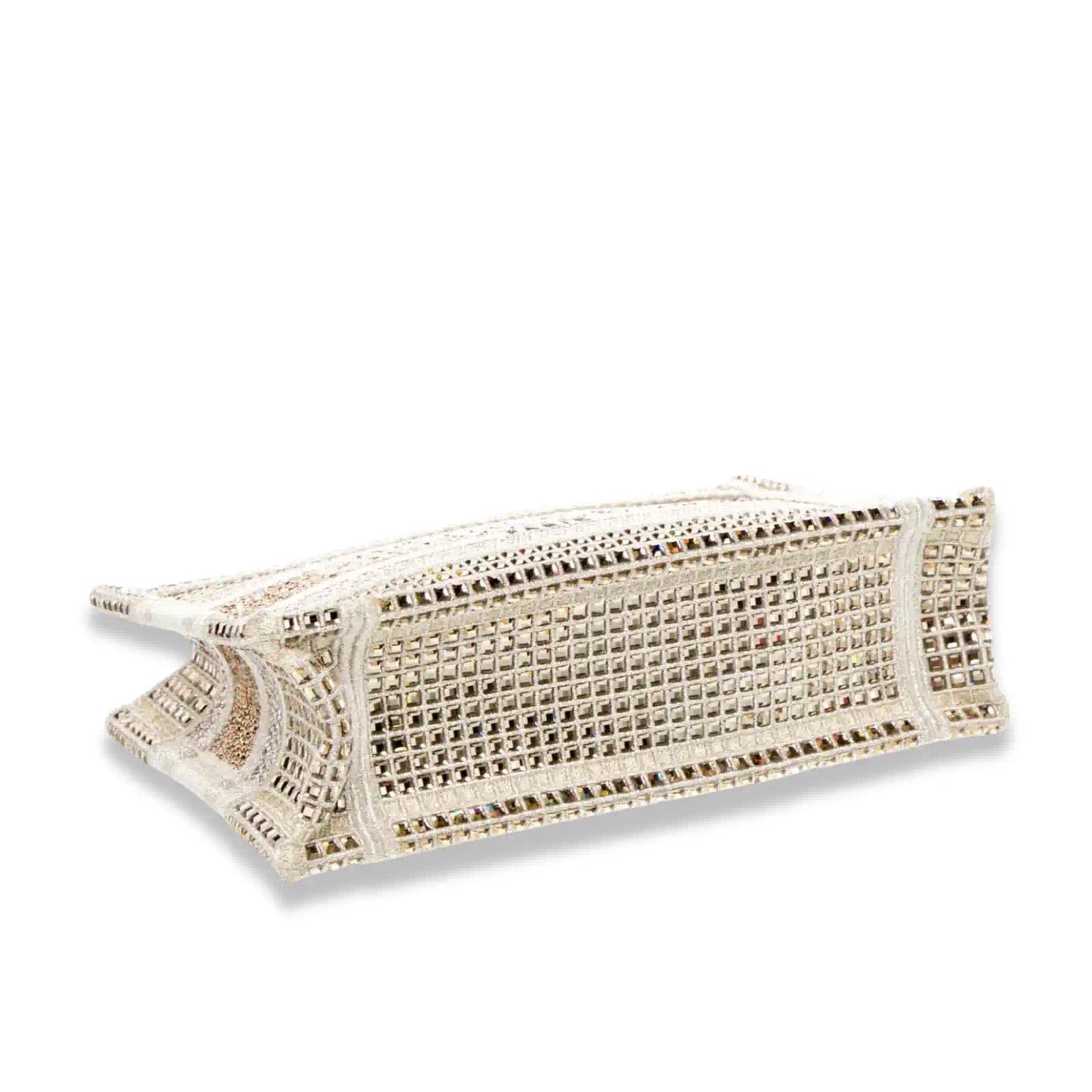 DIOR CRYSTAL, METALLIC & SILVER JACQUARD BOOK MINI BAG