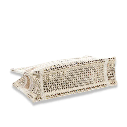 DIOR CRYSTAL, METALLIC & SILVER JACQUARD BOOK MINI BAG