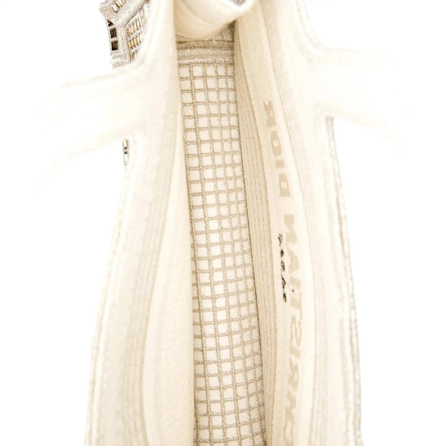 DIOR CRYSTAL, METALLIC & SILVER JACQUARD BOOK MINI BAG