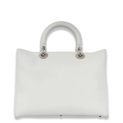 DIOR WHITE LARGE DIORISSIMO TOTE BAG
