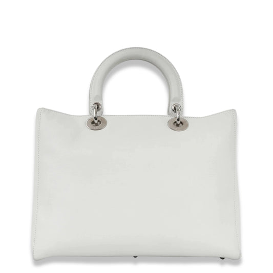 DIOR WHITE LARGE DIORISSIMO TOTE BAG