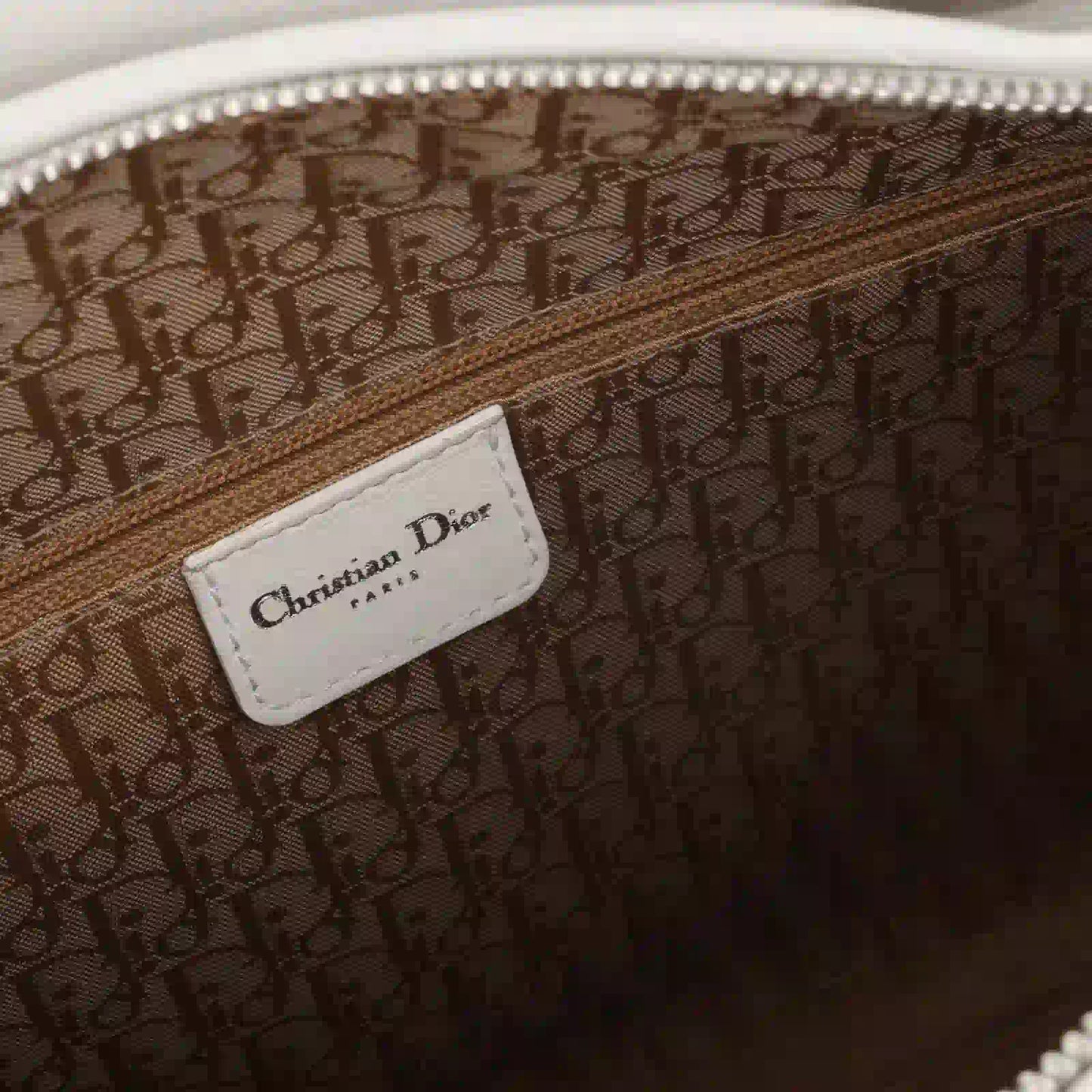 DIOR WHITE LARGE DIORISSIMO TOTE BAG