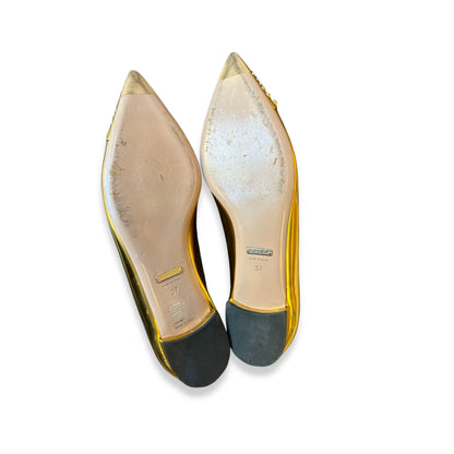 BAILARINAS GUCCI DE PIEL DORADA
