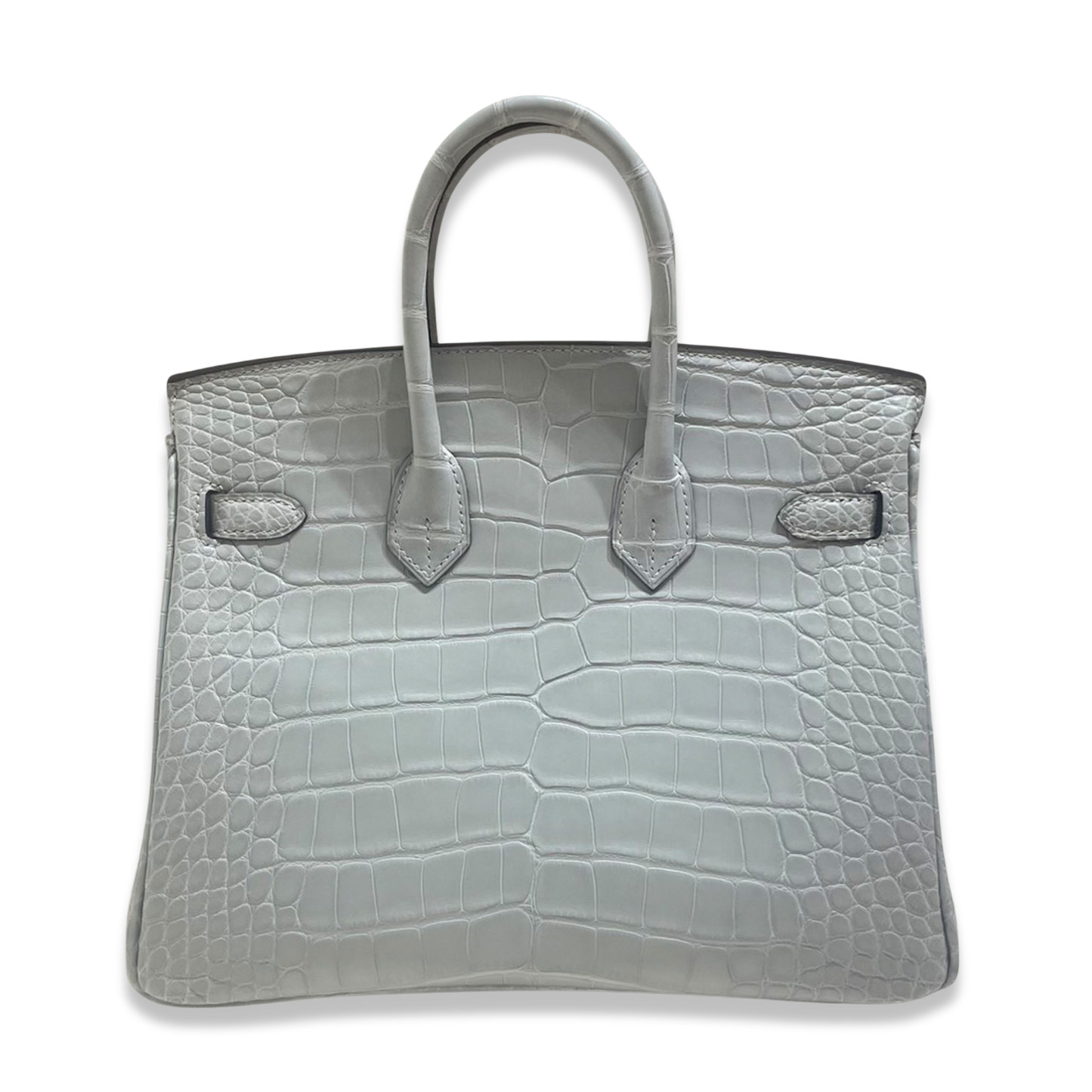 HERMÈS BIRKIN 25 GRIS NEVE MATTE ALLIGATOR BAG
