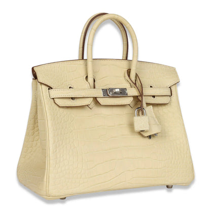 HERMÈS BIRKIN 25 VANILLE MATTE ALLIGATOR BAG