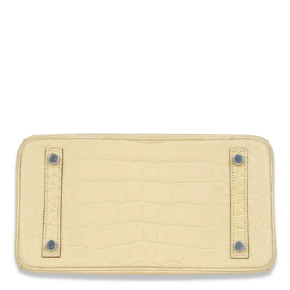 HERMÈS BIRKIN 25 VANILLE MATTE ALLIGATOR BAG