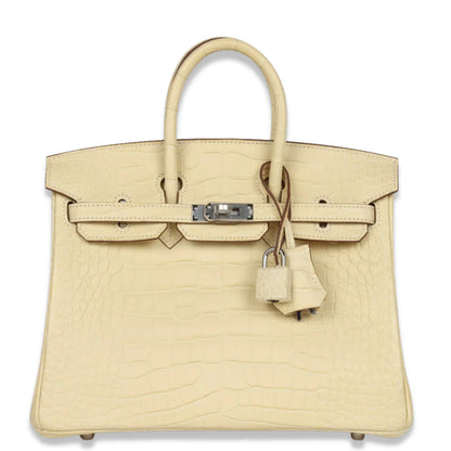 HERMÈS BIRKIN 25 VANILLE MATTE ALLIGATOR BAG
