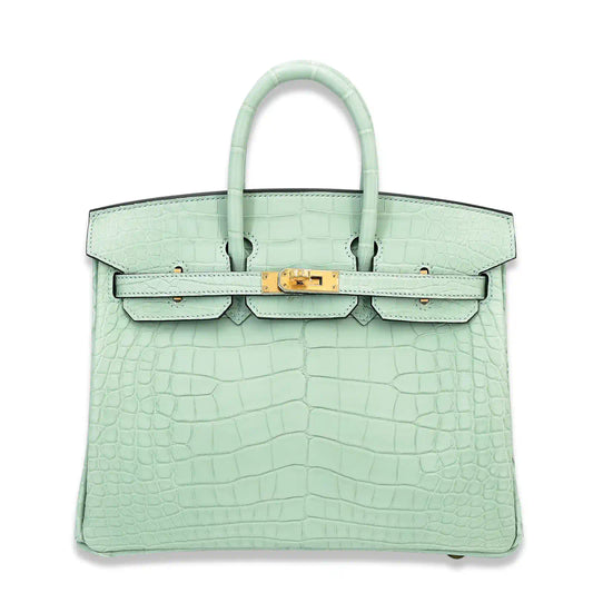 HERMÈS BIRKIN 25 VERT D'EAU MATTE ALLIGATOR BAG