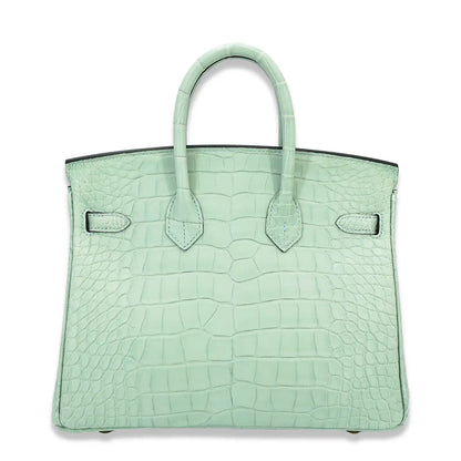 HERMÈS BIRKIN 25 VERT D'EAU MATTE ALLIGATOR BAG
