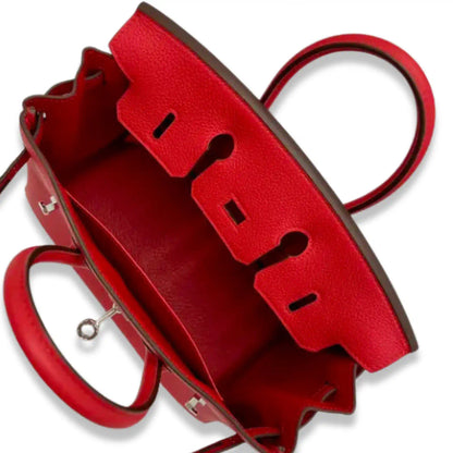 HERMÈS BIRKIN 25 GERANIUM TOGO LEATHER BAG