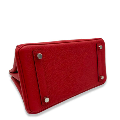 HERMÈS BIRKIN 25 GERANIUM TOGO LEATHER BAG