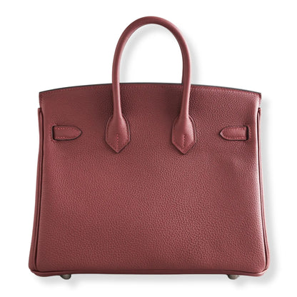 HERMÈS BIRKIN 25 ROUGE TOGO LEATHER BAG