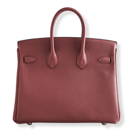 HERMÈS BIRKIN 25 ROUGE TOGO LEATHER BAG