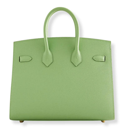 HERMÈS BIRKIN 25 VERT CRIQUET EPSOM LEATHER BAG