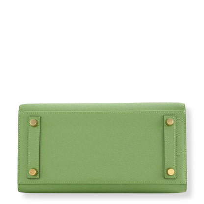 HERMÈS BIRKIN 25 VERT CRIQUET EPSOM LEATHER BAG