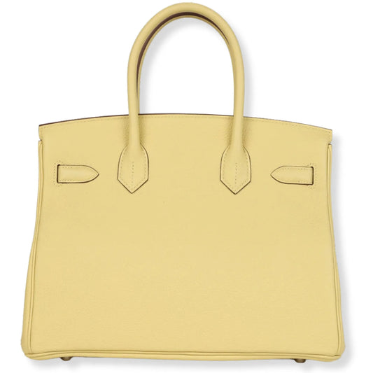 HERMÈS BIRKIN 30 JAUNE POUSSIN TOGO LEATHER BAG