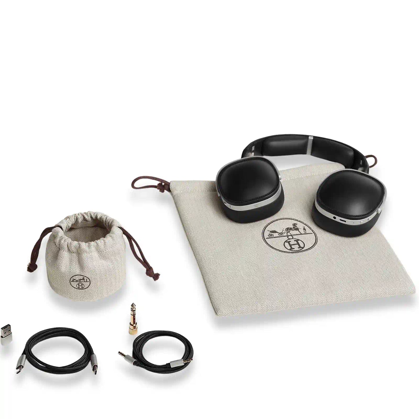 HERMÈS BLACK HEADPHONES