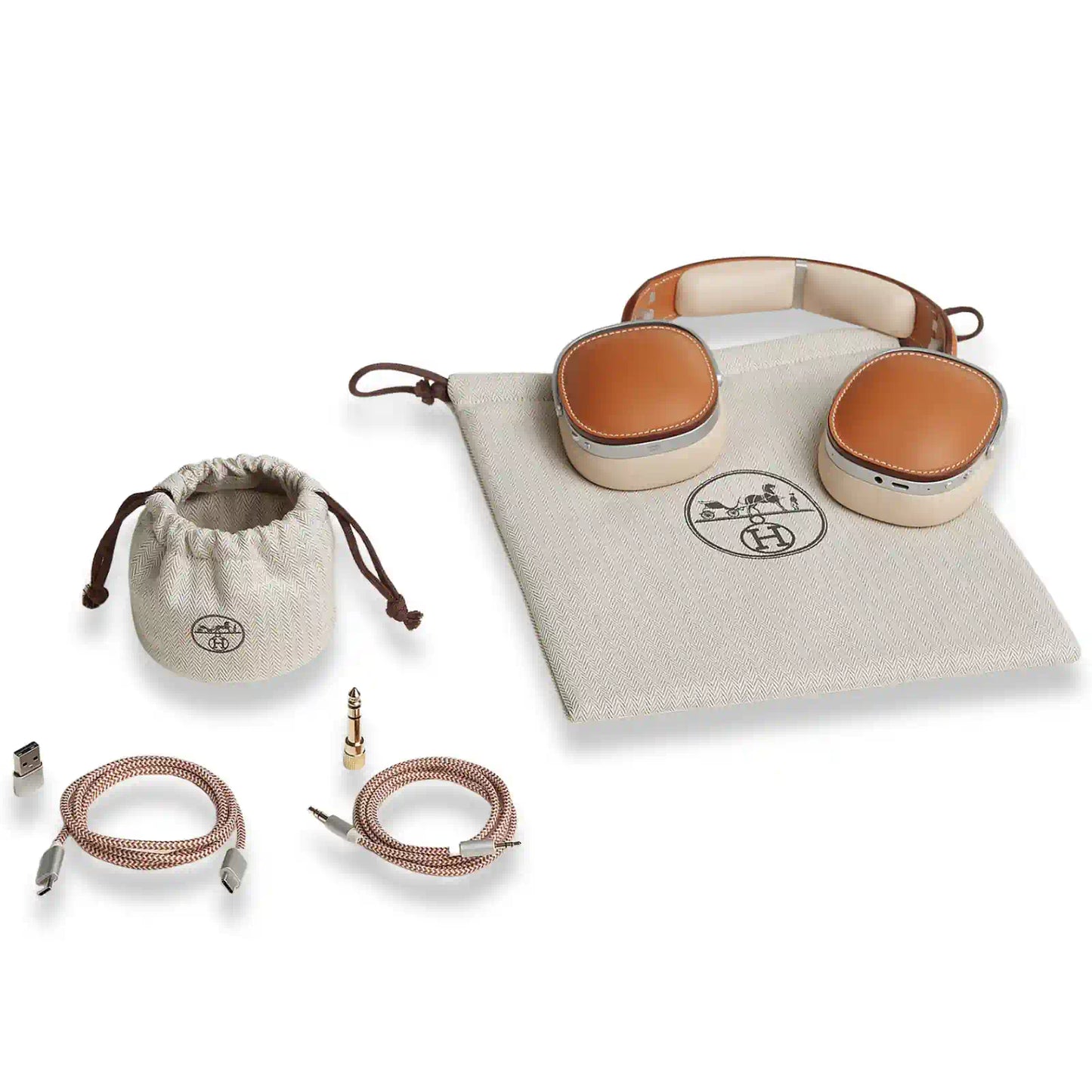 HERMÈS BROWN HEADPHONES