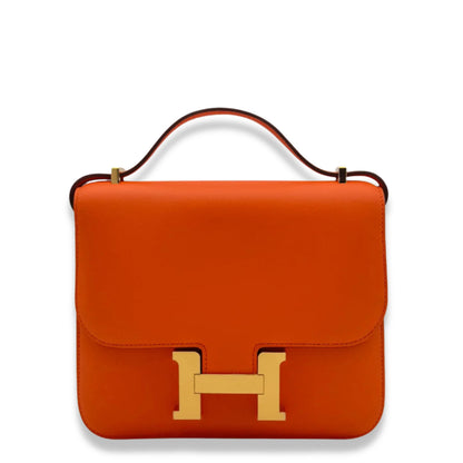 HERMÈS CONSTANCE 18 SWIFT ORANGE GOLD HARDWARE