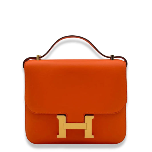 HERMÈS CONSTANCE 18 SWIFT ORANGE GOLD HARDWARE